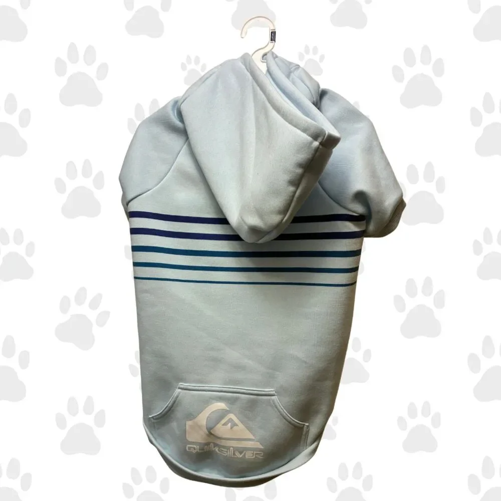 NWOT Quicksilver Dog Hoodie Light Blue Size XL
